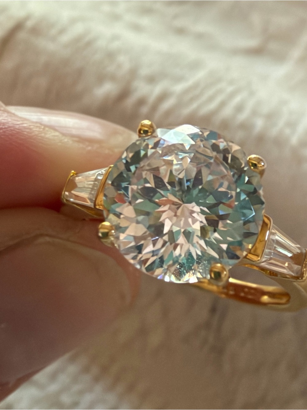 Classic CZ cocktail ring size 8